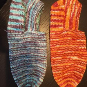 Tradewinds and Autumn Fire Pattern: Turkish Bedsocks from Churchmouse Yarns & Teas CriticalSheep New Colors